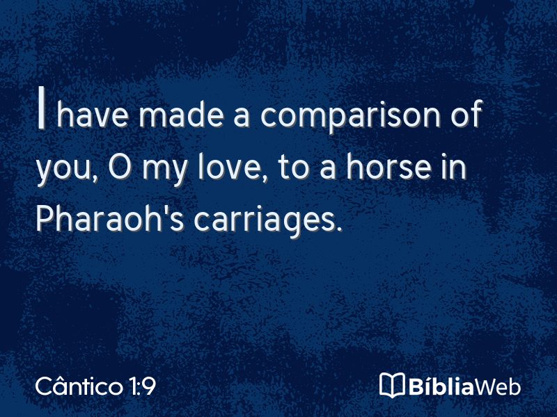 Cântico 1:9 em imagem para compartilhar