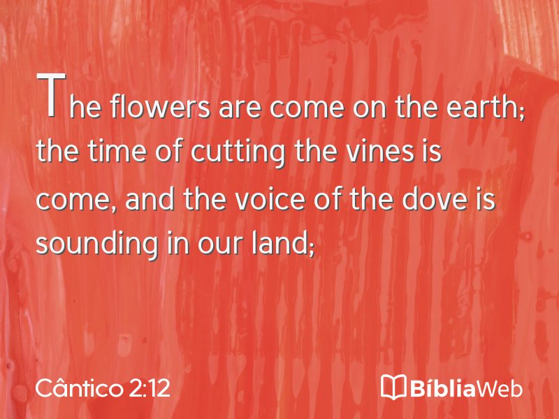 Cântico 2:12 em imagem para compartilhar
