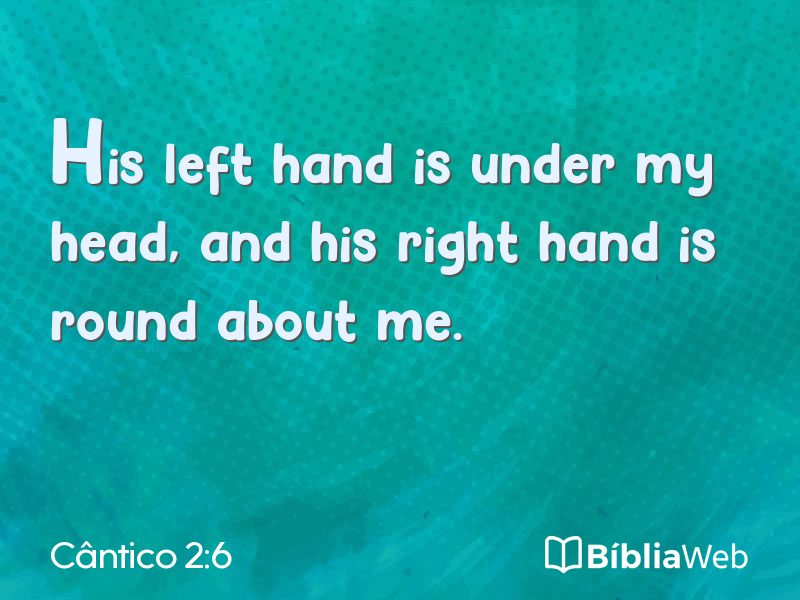 Cântico 2:6 em imagem para compartilhar