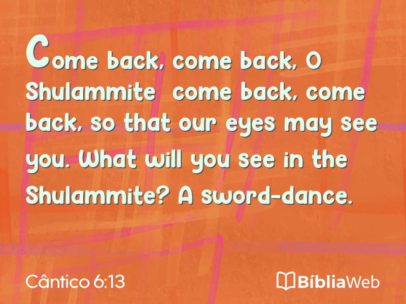 Cântico 6:13 em imagem para compartilhar