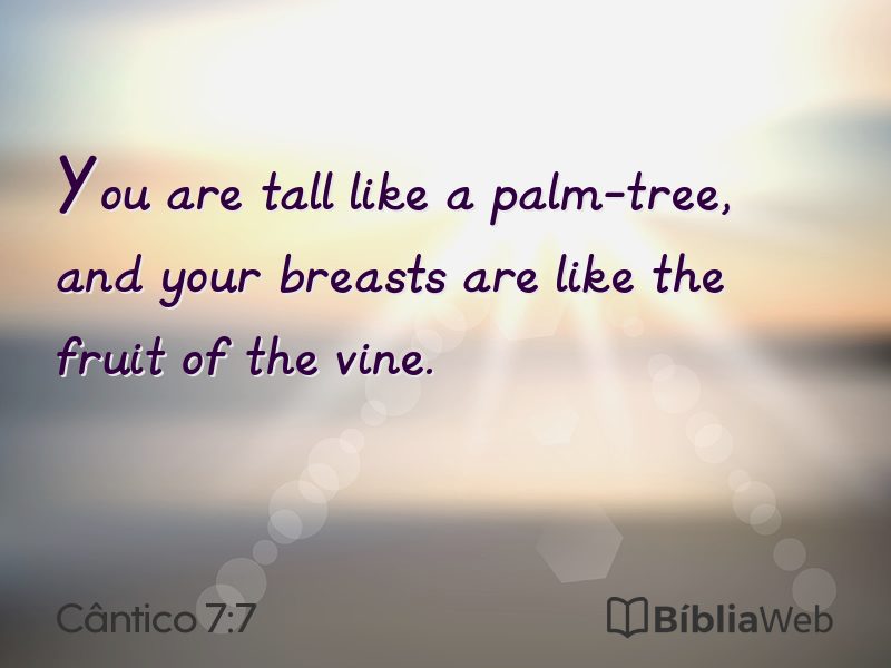 Cântico 7:7 em imagem para compartilhar
