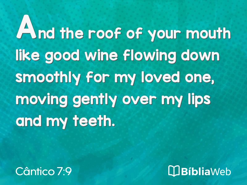 Cântico 7:9 em imagem para compartilhar