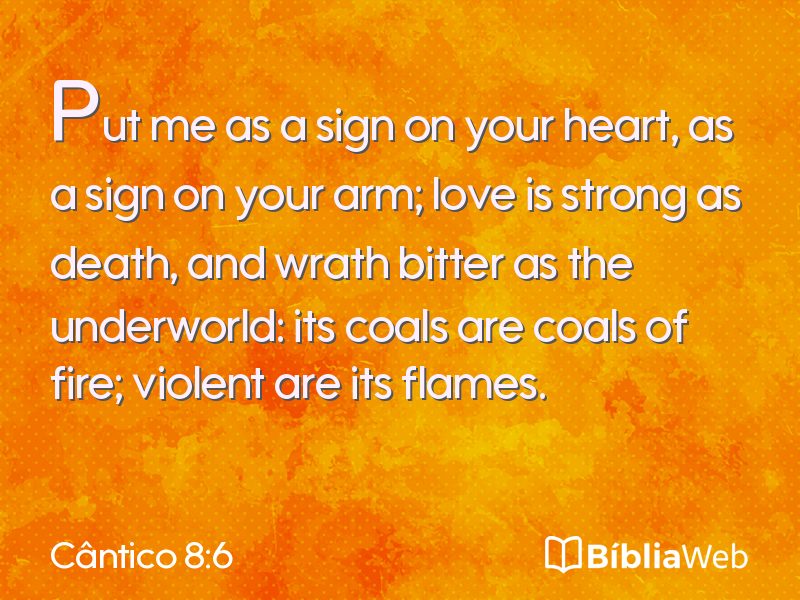 Cântico 8:6 em imagem para compartilhar