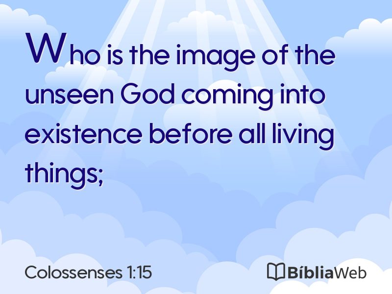Colossenses 1:15 em imagem para compartilhar