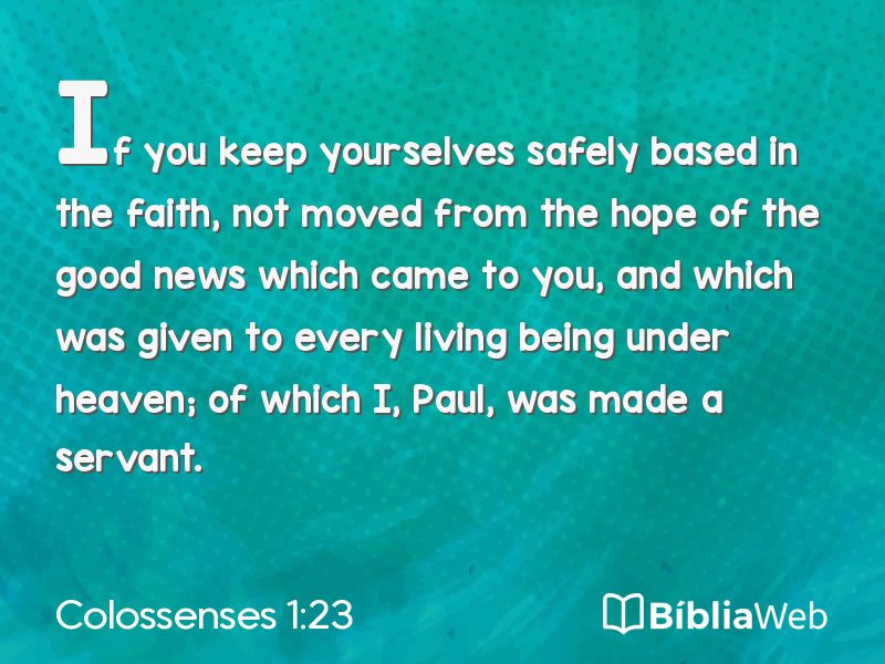Colossenses 1:23 em imagem para compartilhar