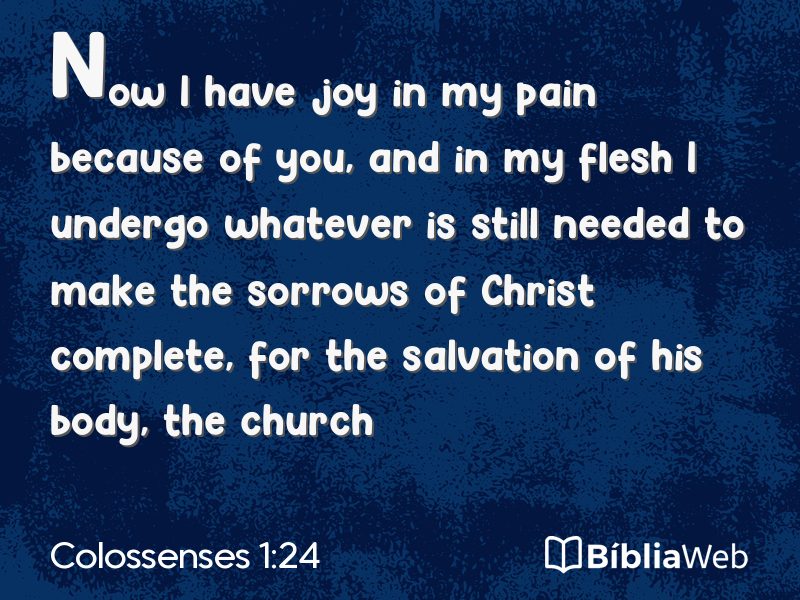 Colossenses 1:24 em imagem para compartilhar