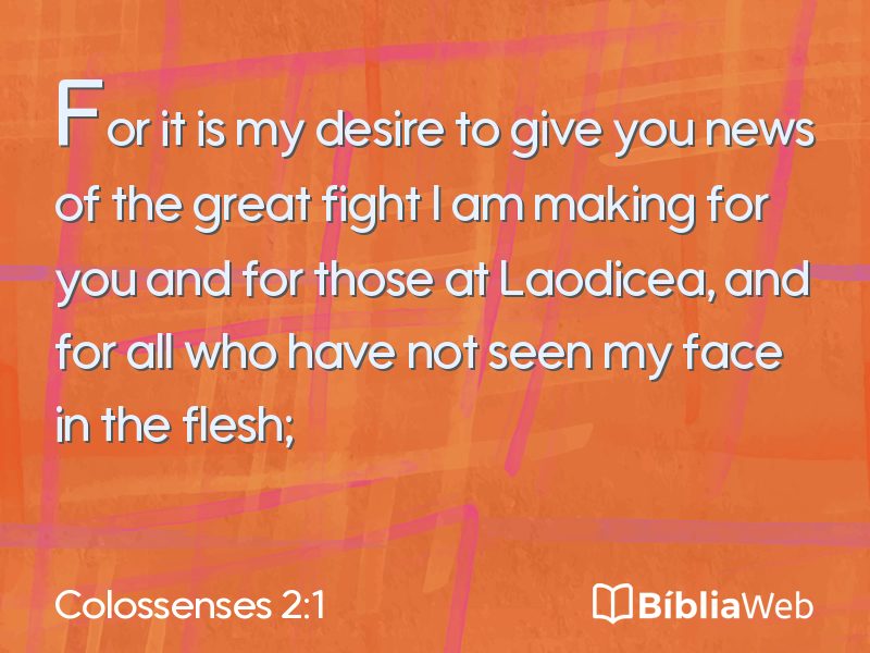 Colossenses 2:1 em imagem para compartilhar