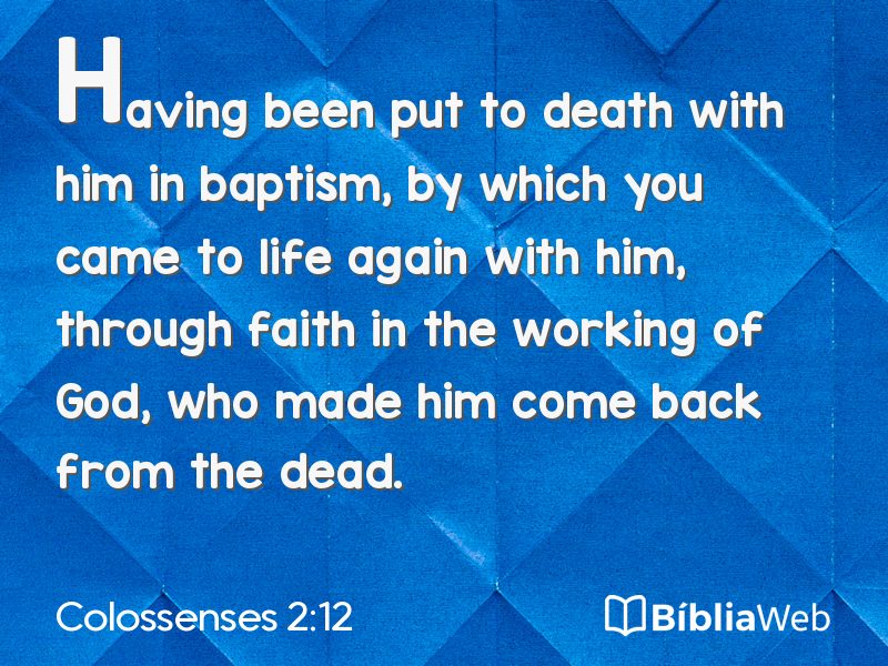 Colossenses 2:12 em imagem para compartilhar