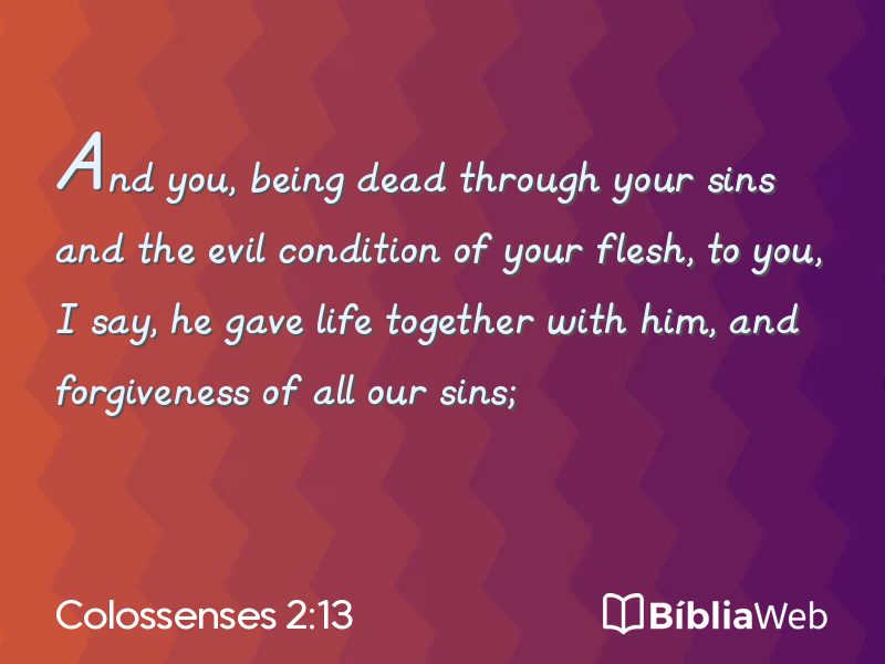 Colossenses 2:13 em imagem para compartilhar