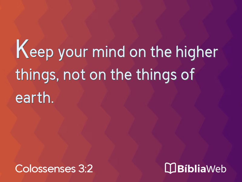 Colossenses 3:2 em imagem para compartilhar