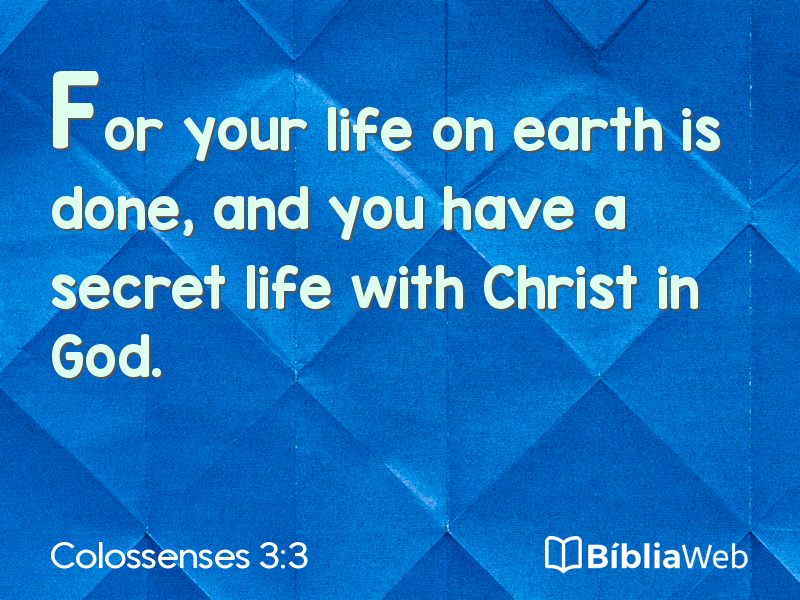 Colossenses 3:3 em imagem para compartilhar