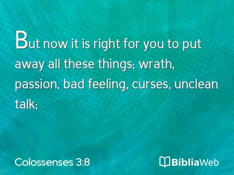 Colossenses 3:8 em imagem para compartilhar