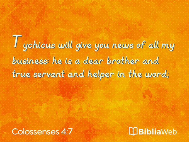 Colossenses 4:7 em imagem para compartilhar