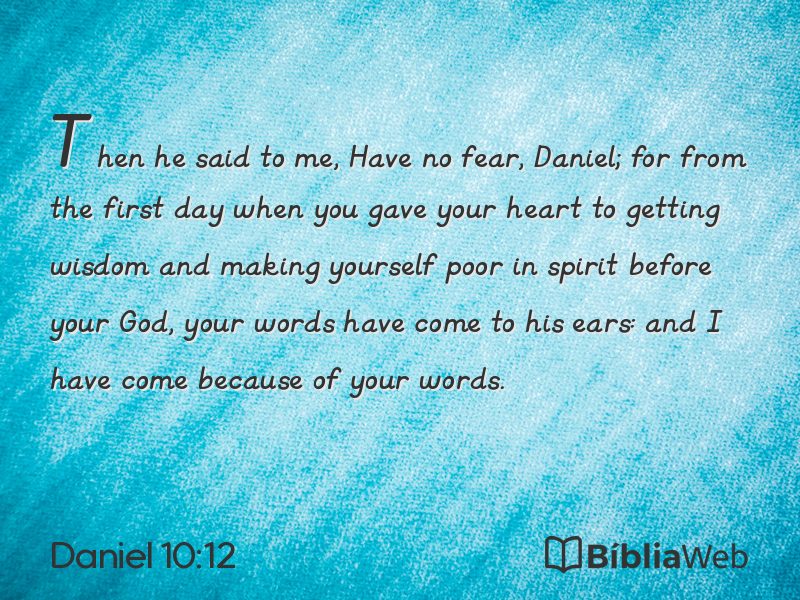 Daniel 10:12 em imagem para compartilhar