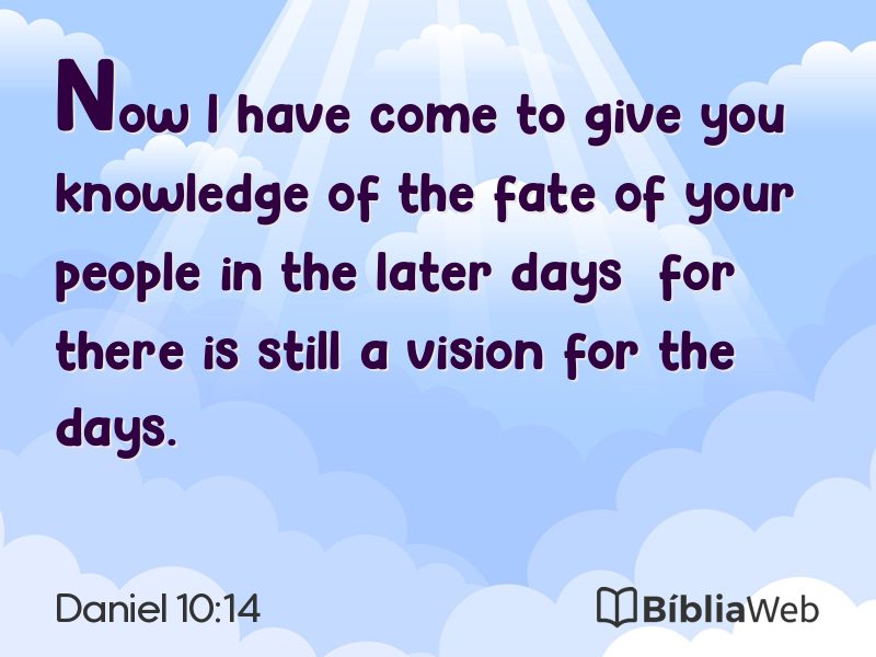 Daniel 10:14 em imagem para compartilhar