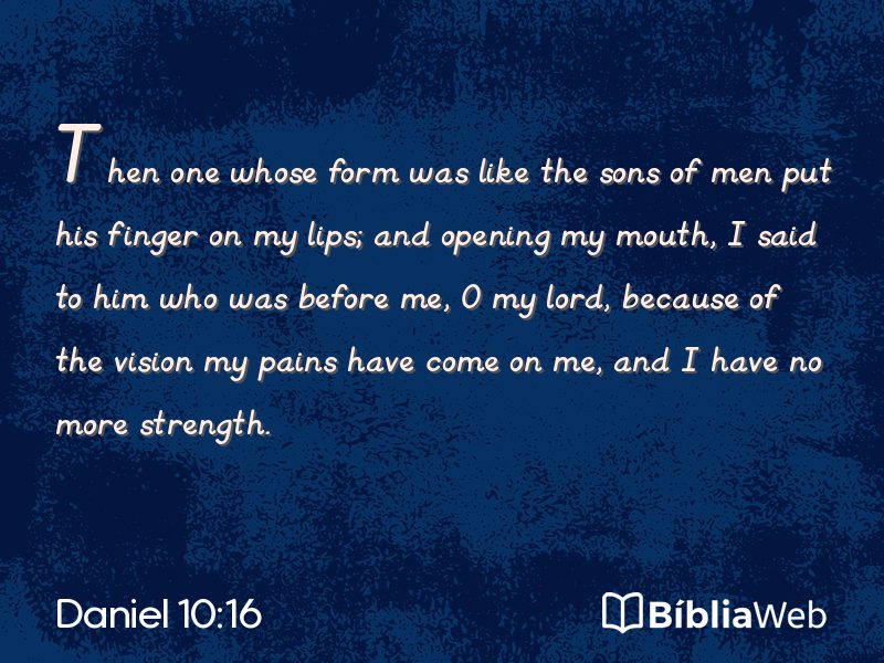 Daniel 10:16 em imagem para compartilhar