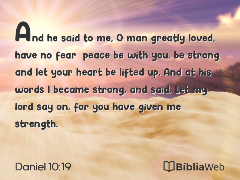 Daniel 10:19 em imagem para compartilhar