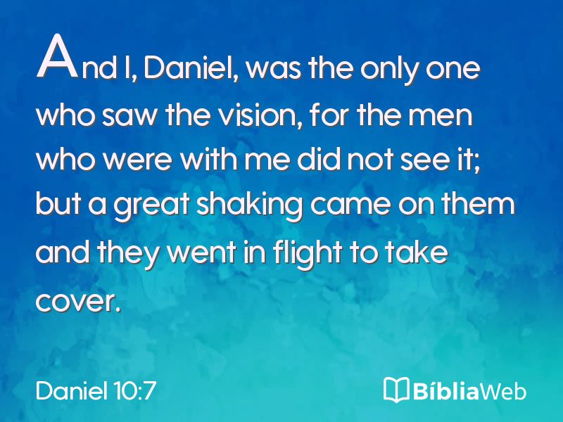 Daniel 10:7 em imagem para compartilhar