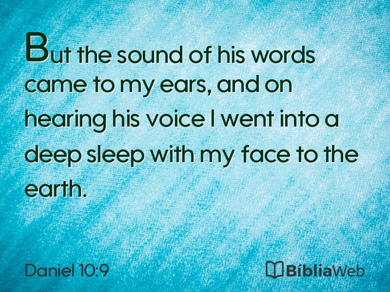 Daniel 10:9 em imagem para compartilhar