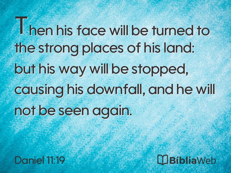 Daniel 11:19 em imagem para compartilhar
