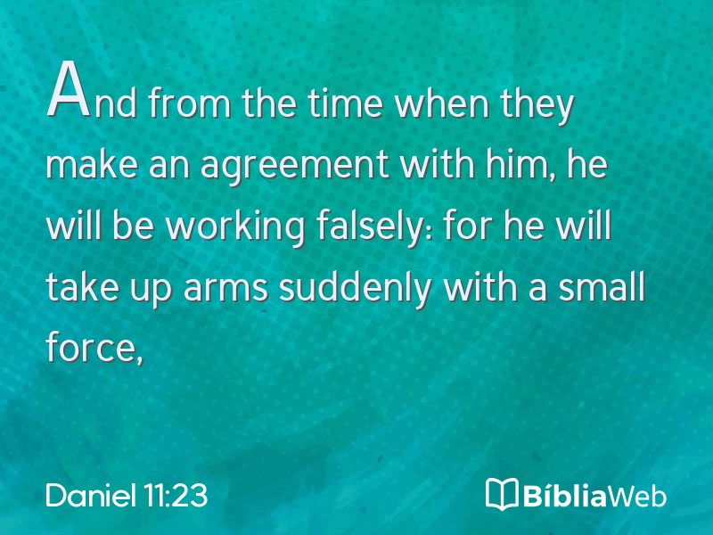 Daniel 11:23 em imagem para compartilhar