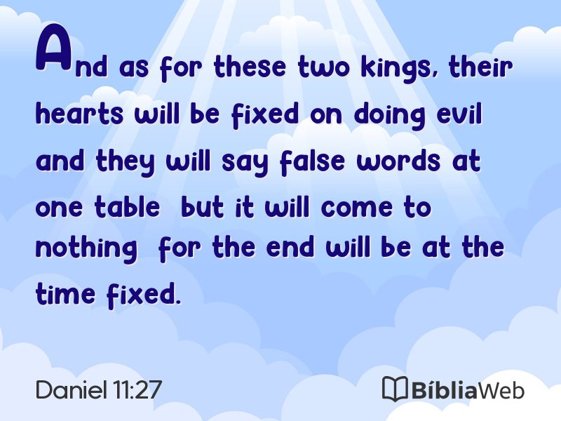 Daniel 11:27 em imagem para compartilhar