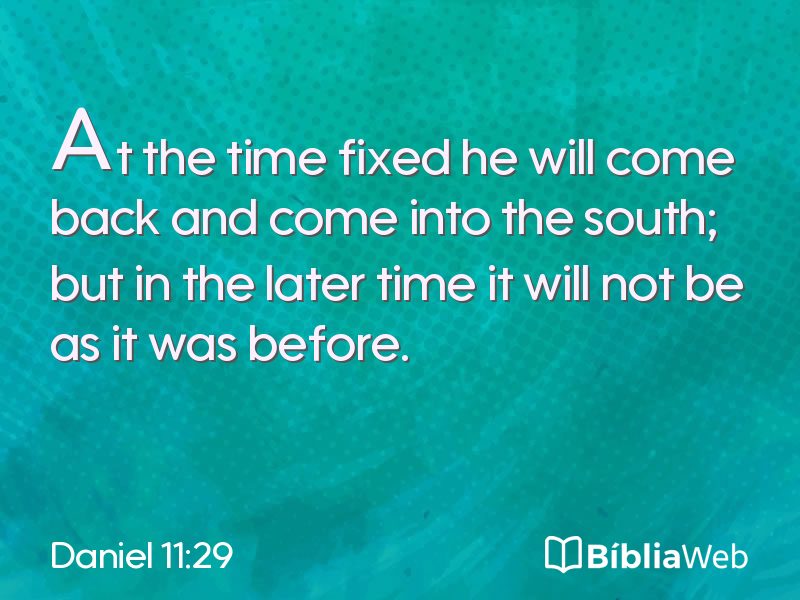 Daniel 11:29 em imagem para compartilhar