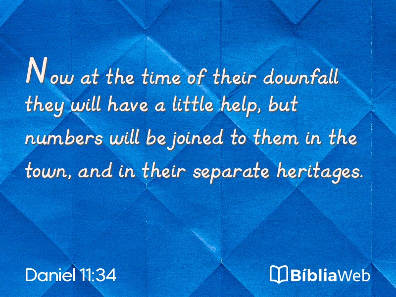 Daniel 11:34 em imagem para compartilhar
