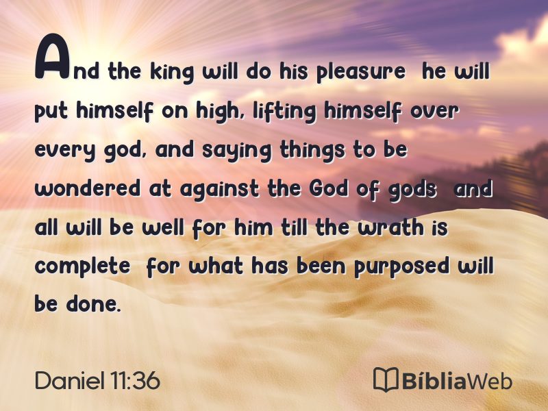 Daniel 11:36 em imagem para compartilhar