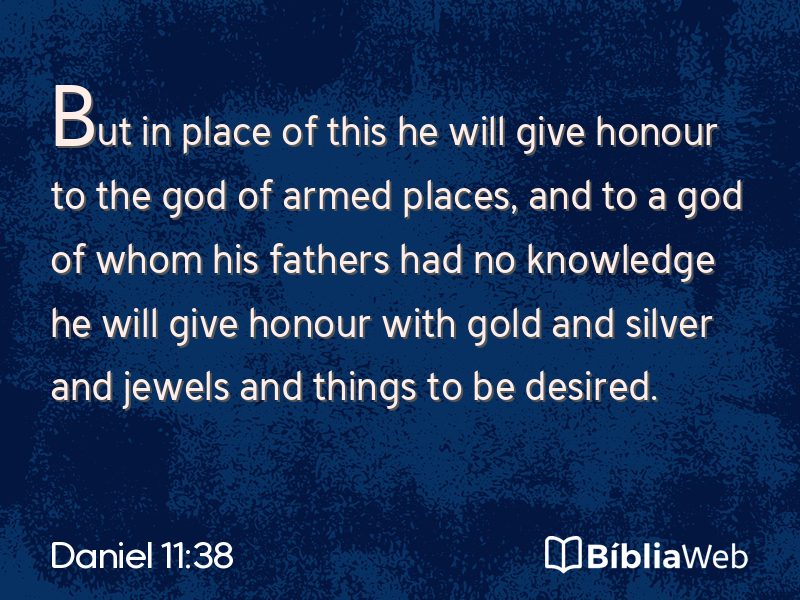 Daniel 11:38 em imagem para compartilhar