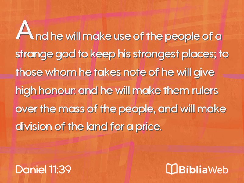 Daniel 11:39 em imagem para compartilhar