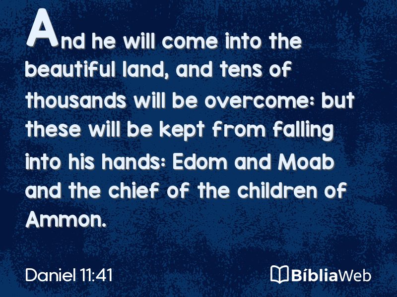 Daniel 11:41 em imagem para compartilhar