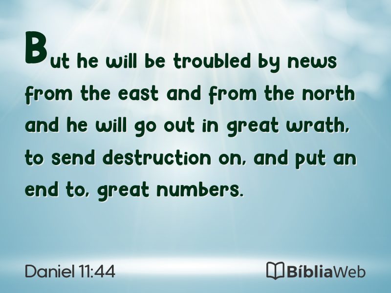 Daniel 11:44 em imagem para compartilhar