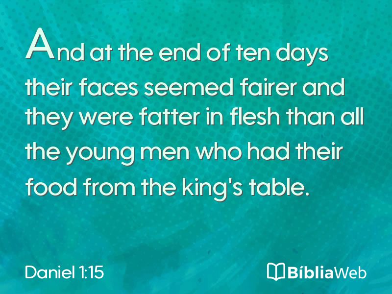 Daniel 1:15 em imagem para compartilhar