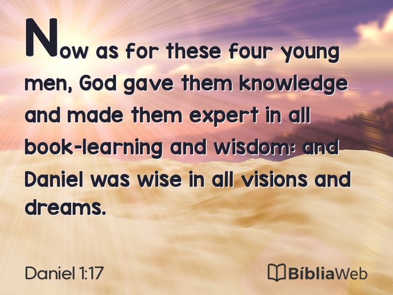 Daniel 1:17 em imagem para compartilhar