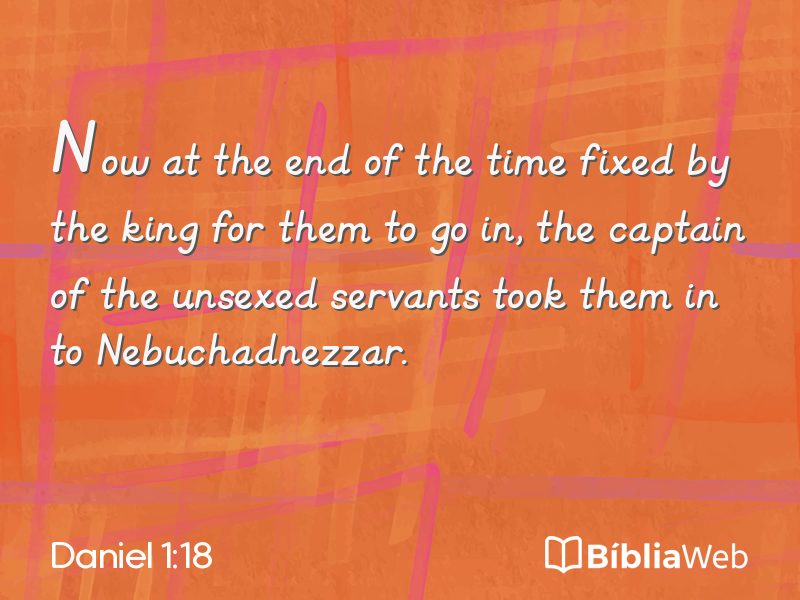 Daniel 1:18 em imagem para compartilhar