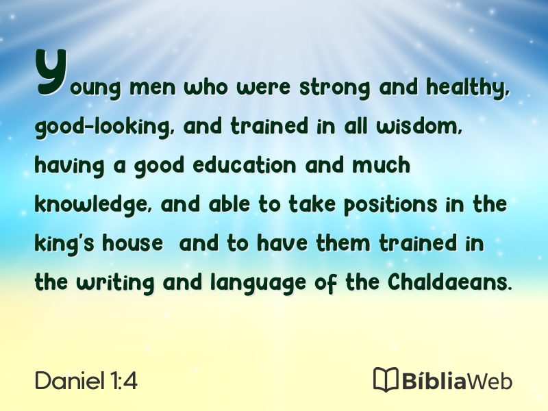 Daniel 1:4 em imagem para compartilhar