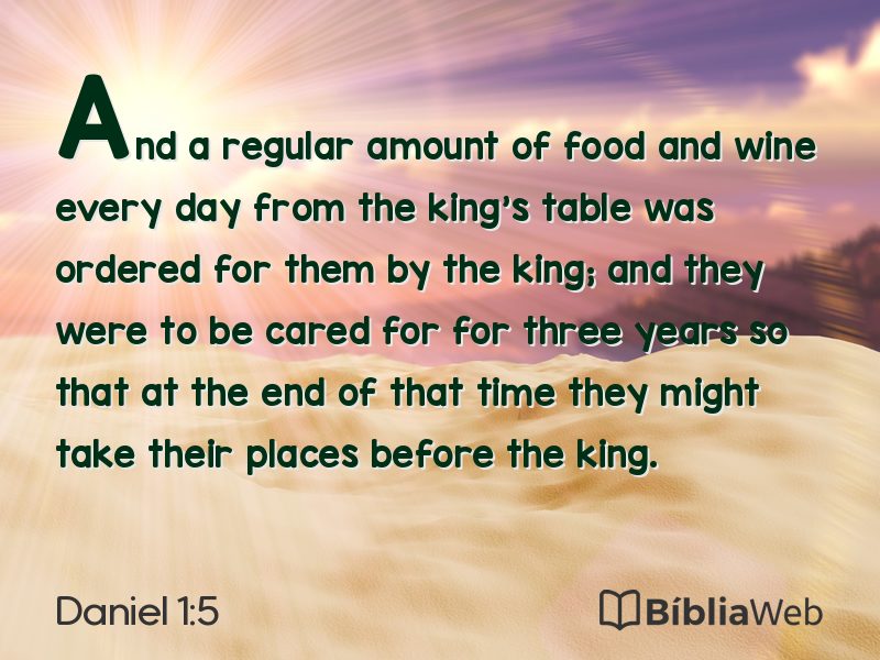 Daniel 1:5 em imagem para compartilhar