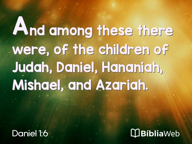 Daniel 1:6 em imagem para compartilhar