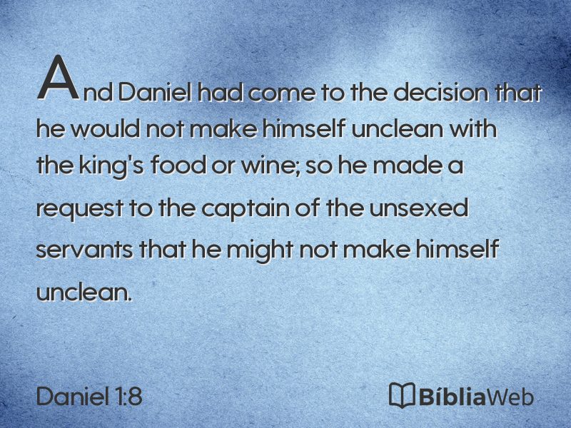 Daniel 1:8 em imagem para compartilhar