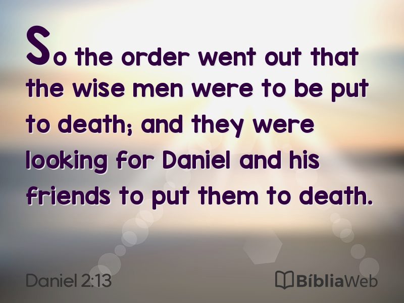Daniel 2:13 em imagem para compartilhar