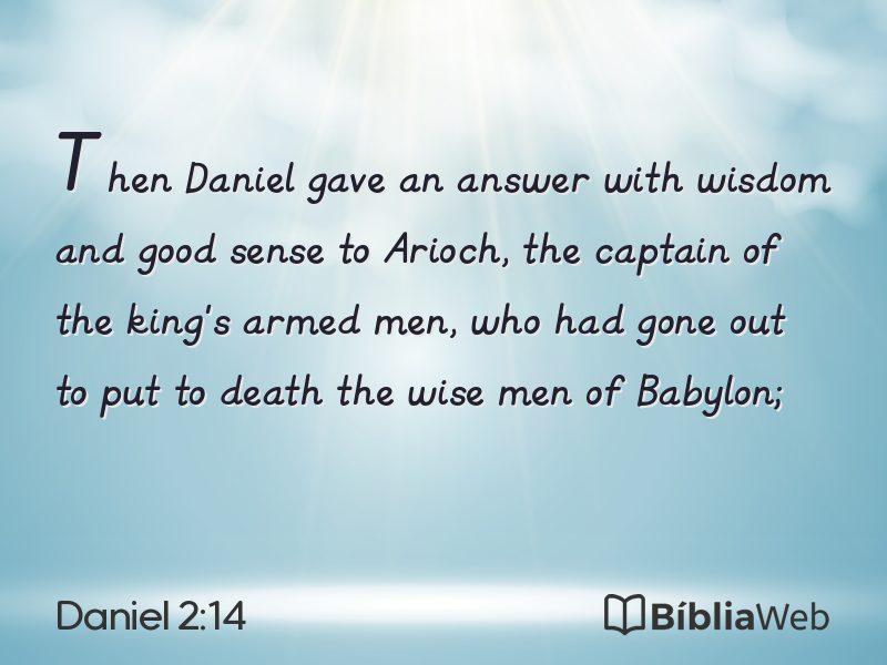 Daniel 2:14 em imagem para compartilhar