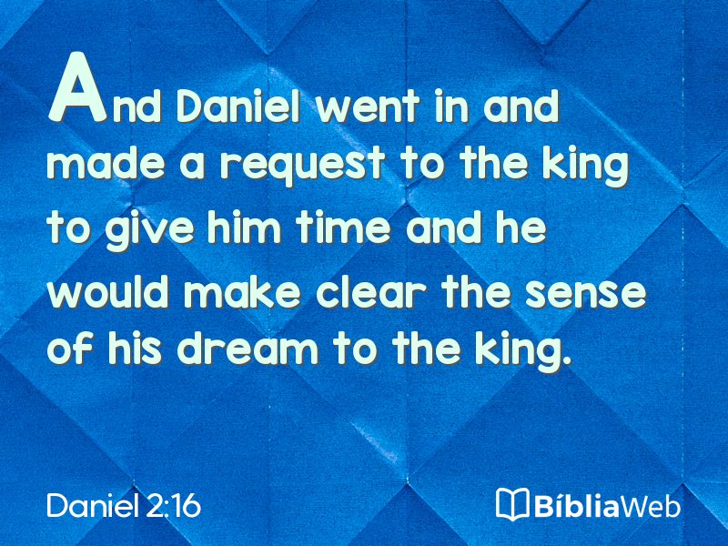Daniel 2:16 em imagem para compartilhar