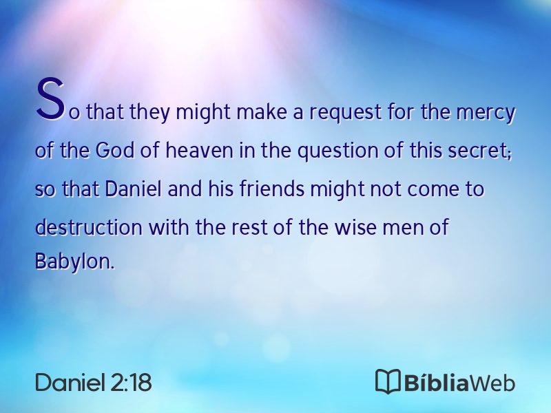 Daniel 2:18 em imagem para compartilhar