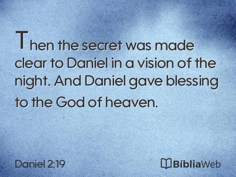 Daniel 2:19 em imagem para compartilhar