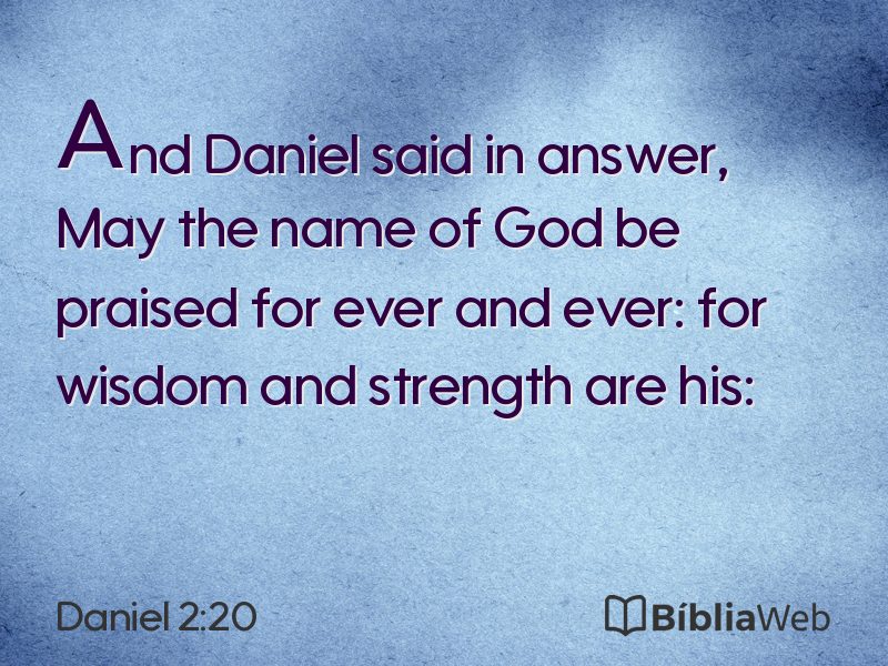 Daniel 2:20 em imagem para compartilhar