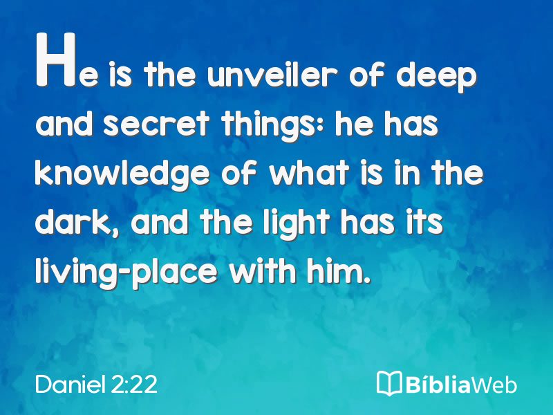 Daniel 2:22 em imagem para compartilhar
