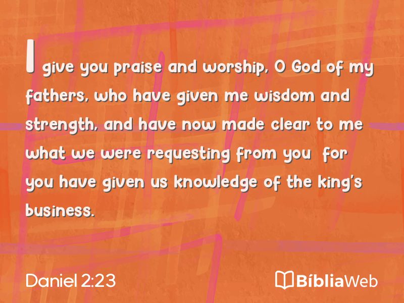 Daniel 2:23 em imagem para compartilhar