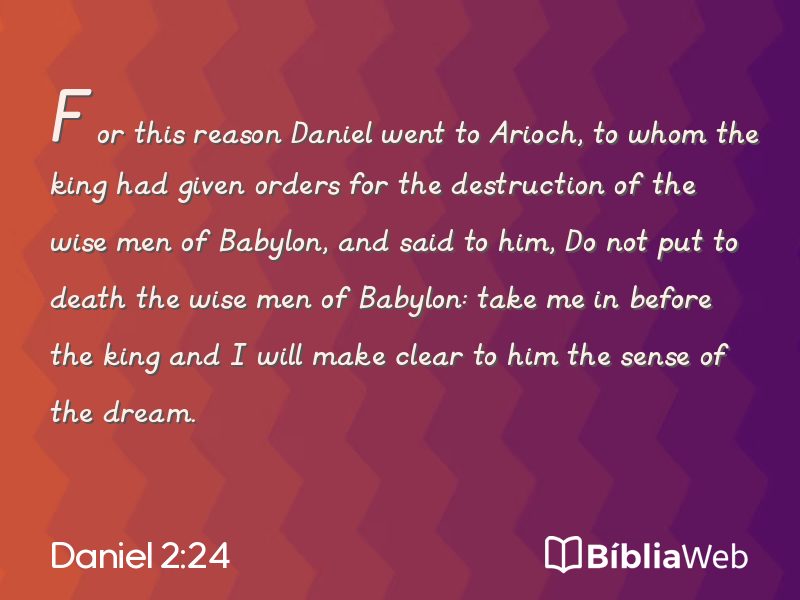 Daniel 2:24 em imagem para compartilhar