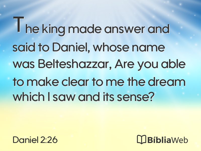 Daniel 2:26 em imagem para compartilhar